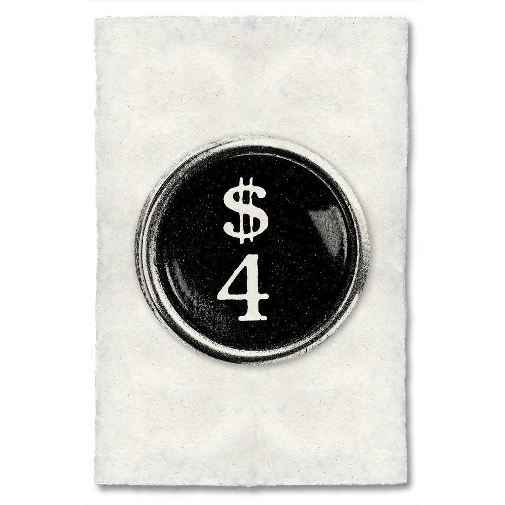 Typewriter Key "4"