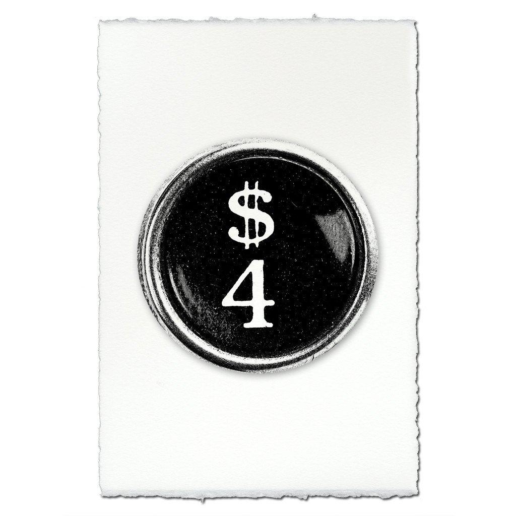 Typewriter Key "4"