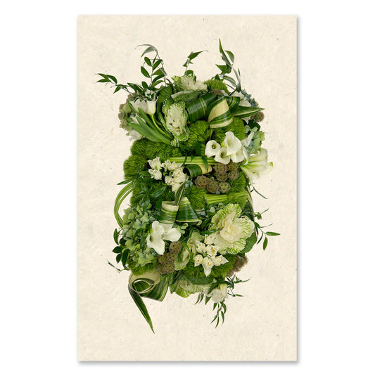 Green and White Collective Floral grand format