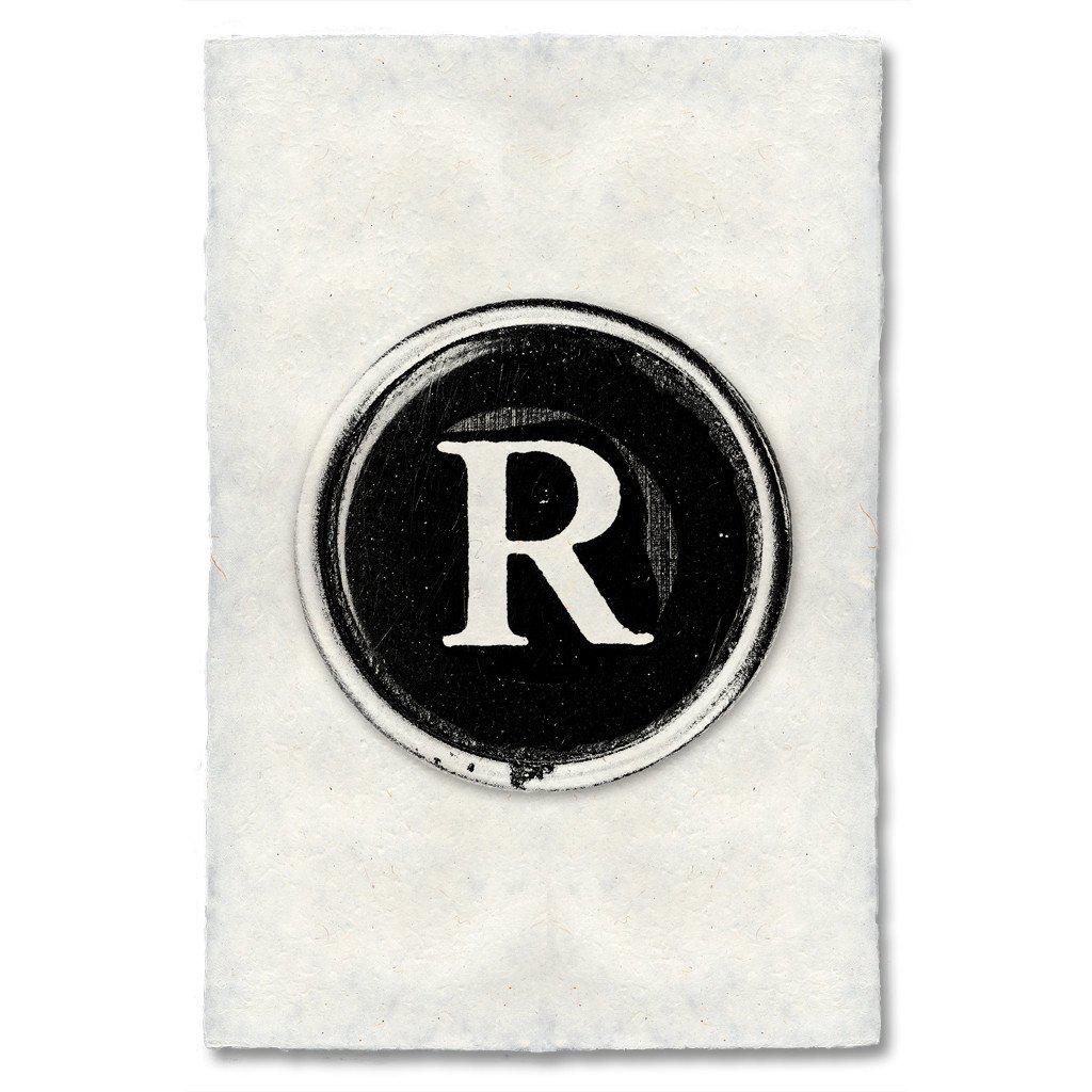 Typewriter Capital R Typewriter Key